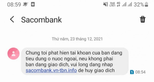 Cuối năm lại dồn dập xuất hiện tin nhắn lừa đảo, giả mạo ngân hàng - Ảnh 1.