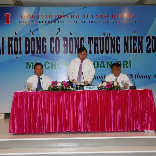 Đại hội đồng cổ đông 2018 của Công ty Cổ phần Đầu tư cao su Đắk Lắk