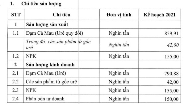 Đạm Cà Mau (DCM) đặt kế hoạch lãi sau thuế 197 tỷ đồng trong năm 2021 - Ảnh 1.