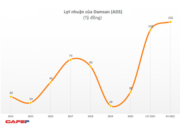 Damsan (ADS): Năm 2022 lên kế hoạch lãi 121 tỷ đồng tăng 68% so với chỉ tiêu năm ngoái - Ảnh 1.