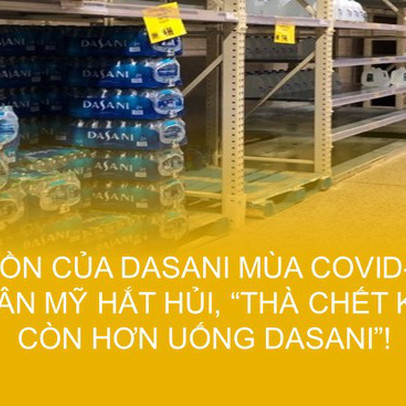 Dân Mỹ ồ ạt tích trữ nước đóng chai vì Covid-19, riêng Dasani ‘trường tồn’ trên kệ hàng, giảm giá ‘sập sàn’ cũng không ai muốn mua!