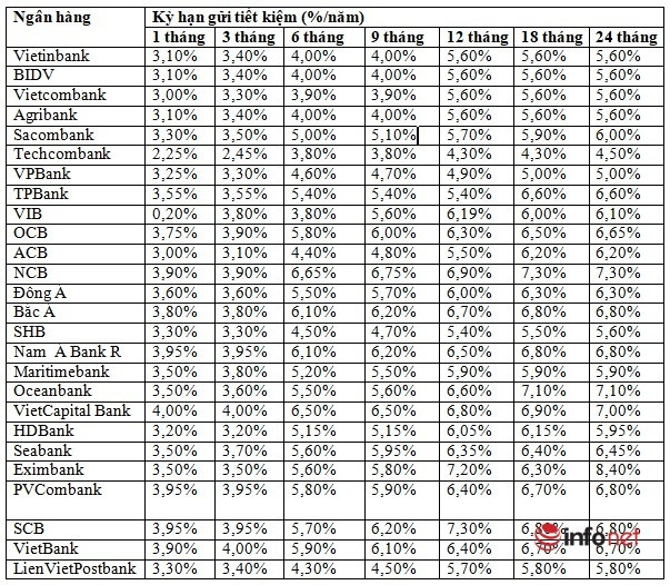 Đầu năm 2021, lãi suất ngân hàng nào cao nhất? - Ảnh 2.