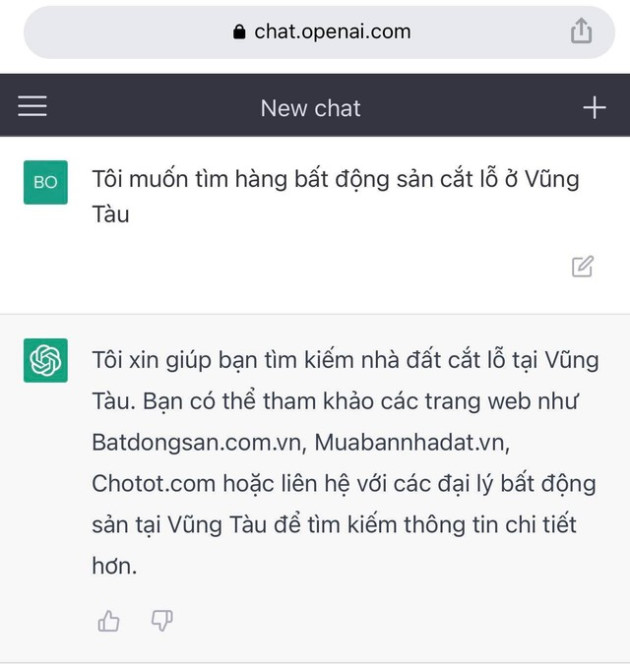 Đầu năm tìm bất động sản ngộp” trên ChatGPT, ứng dụng AI thông minh nhất hành tinh trả lời: “Rất tiếc, tôi không thể giúp bạn” - Ảnh 3.