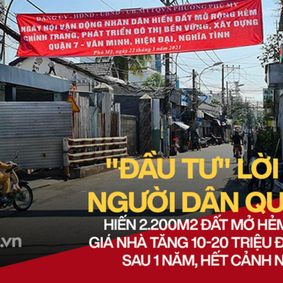 "Đầu tư" lời như người dân Quận 7: Hiến 2.200m2 đất làm đường, đổi lại giá nhà tăng thêm 10-20 triệu đồng/m2 sau 1 năm, hết cảnh ngập lụt