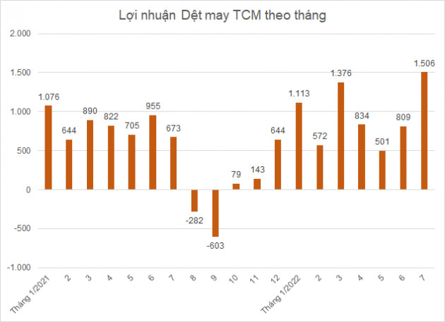 Dệt may Thành Công báo lãi tháng 7 gấp 2,2 lần do nền thấp cùng kỳ - Ảnh 1.