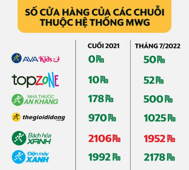 Diễn biến trái ngược trong hệ sinh thái MWG: Bách Hóa Xanh đóng tới 150 cửa hàng, Avakids và An Khang tăng tốc rượt đuổi Con Cưng và Long Châu - Ảnh 4.