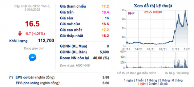 Điện lực Khánh Hoà (KHP): Quý 4 lãi 7 tỷ đồng, giảm 98% so với cùng kỳ 2020 - Ảnh 1.