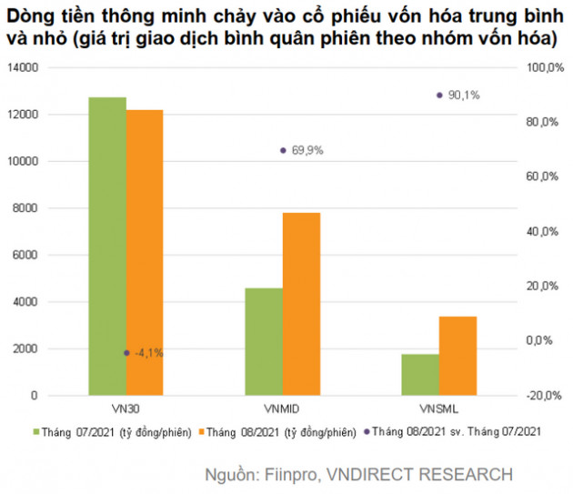 Điều gì khiến dòng tiền ồ ạt chảy vào nhóm cổ phiếu vốn hóa vừa và nhỏ? - Ảnh 3.