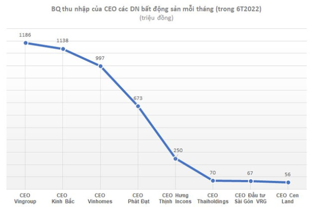 Đọ thu nhập của CEO các tập đoàn bất động sản Vingroup, Novaland, Kinh Bắc...: Người nhận tiền tỷ, người chỉ được chục triệu đồng một tháng - Ảnh 2.
