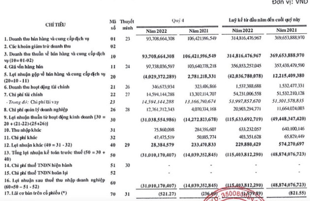 Doanh nghiệp chế tạo giàn khoan Dầu khí PV Shipyard lỗ gấp đôi trong năm 2022, lỗ luỹ kế hơn 1.000 tỷ đồng - Ảnh 1.