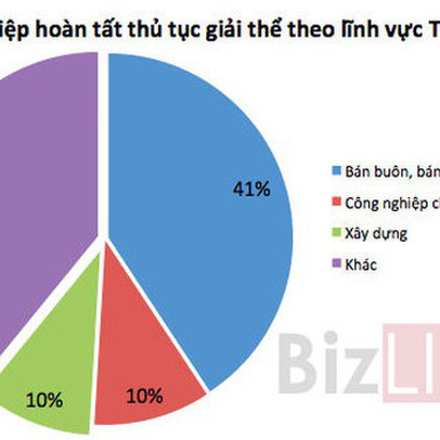 Doanh nghiệp giải thể tăng 16% so với cùng kỳ 2018