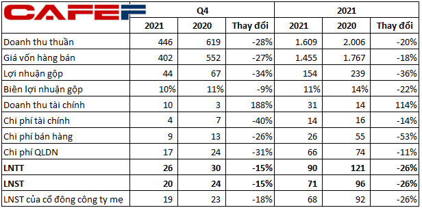 Doanh thu sụt giảm, Dược Hà Tây (DHT) báo lãi ròng năm 2021 giảm 26% - Ảnh 1.