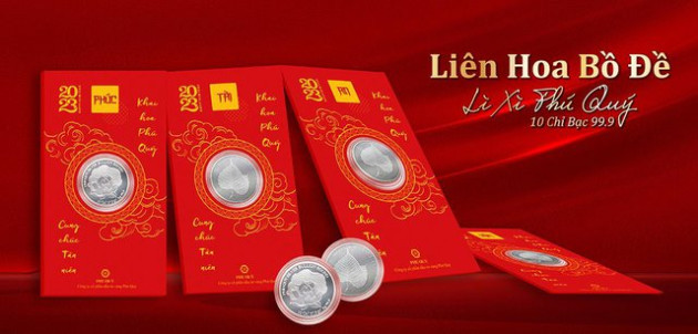 Đồng bạc mỹ nghệ Liên hoa bồ đề - xu hướng lì xì tài lộc 2023 - Ảnh 2.