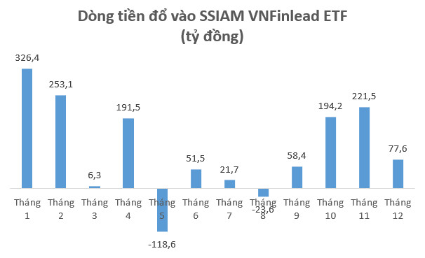 Dòng tiền đổ mạnh vào quỹ VNFinLead ETF trong những tháng cuối năm - Ảnh 1.