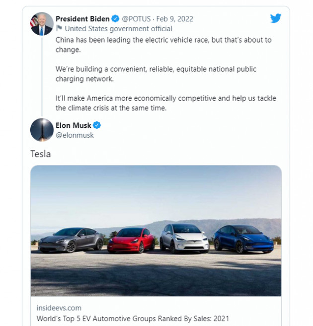 Đường đường là vua xe điện nhưng Tesla chỉ vừa lần đầu tiên được ông Joe Biden nhắc đến bên cạnh GM, Ford, Elon Musk chỉ nói 1 từ thể hiện rõ thái độ - Ảnh 2.