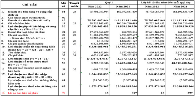 Gánh nặng chi phí tài chính, Năm Bảy Bảy (NBB) báo lãi quý 1/2022 giảm 95% so với cùng kỳ, dòng tiền đầu tư âm gần 1.300 tỷ - Ảnh 2.