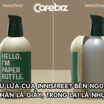 Ghi nhãn ‘Tôi là chai giấy’ nhưng bên trong là nhựa, hãng mỹ phẩm Innisfree bị người dùng tố ‘giả dối, phản bội'