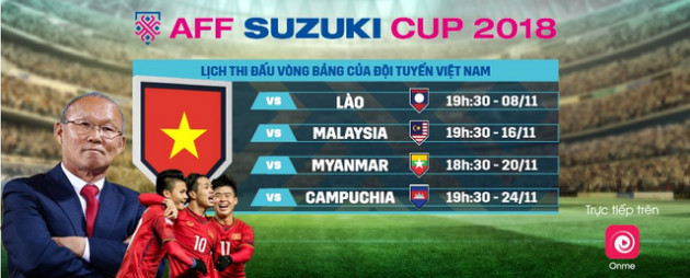 Giá quảng cáo vòng bảng AFF Cup 2018 cao kỷ lục