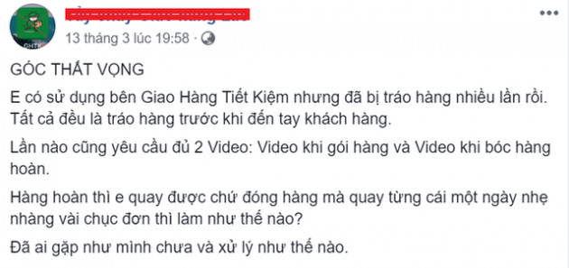  Giao hàng tiết kiệm đang “đùa với niềm tin của khách hàng?” - Ảnh 1.