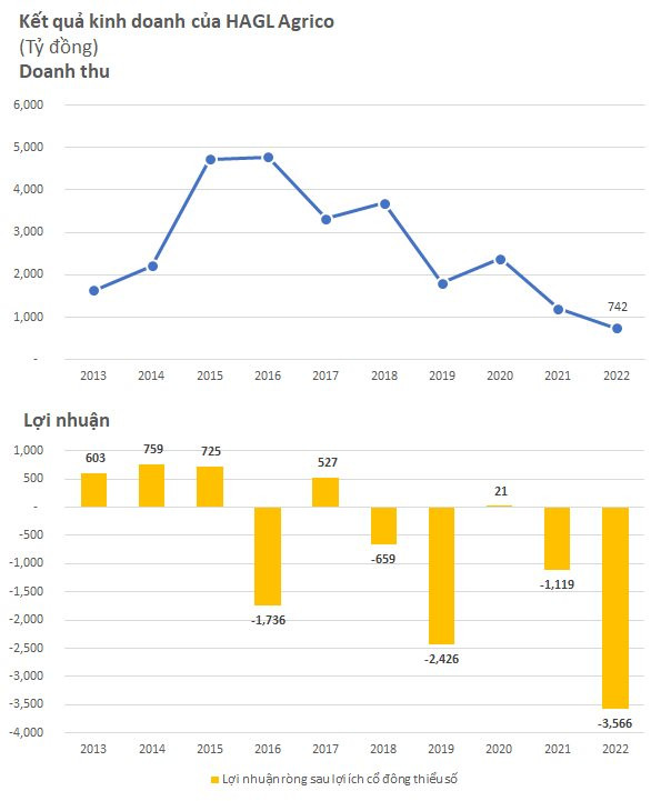 HAGL Agrico (HNG) lỗ kỷ lục 2.800 tỷ trong quý 4/2022, gần 7.000 tỷ lỗ luỹ kế đã ngốn hơn nửa vốn chủ - Ảnh 1.
