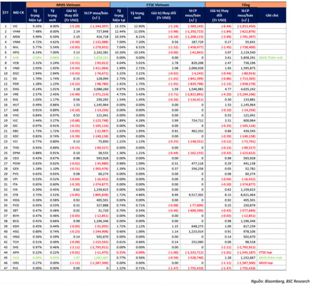 Hai quỹ FTSE Vietnam ETF và VNM ETF sẽ cơ cấu ra sao trong tuần 13-17/6? - Ảnh 1.