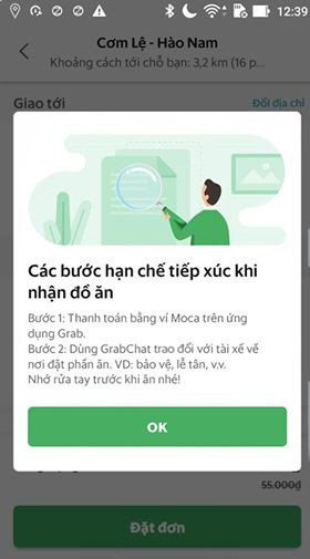 Hạn chế lây nhiễm mùa COVID-19, GrabFood triển khai giao hàng gián tiếp, tài xế và khách hàng phải cách nhau 2-3m - Ảnh 1.