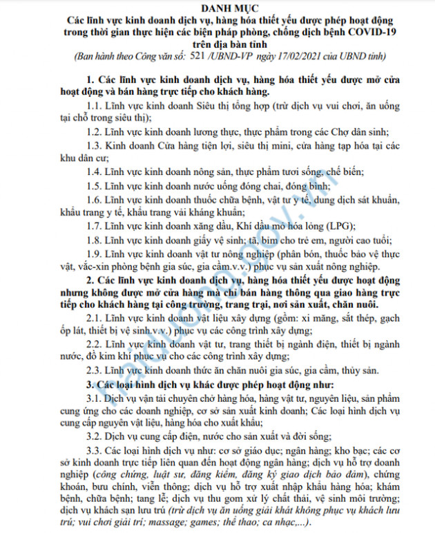 Hàng hóa, dịch vụ nào được phép hoạt động ở Hải Dương từ ngày 16/2? - Ảnh 1.