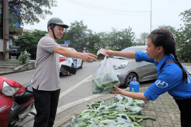 Hàng trăm kg dưa chuột đổ mồ hôi trong nắng nóng Hà Nội chờ được giải cứu - Ảnh 9.