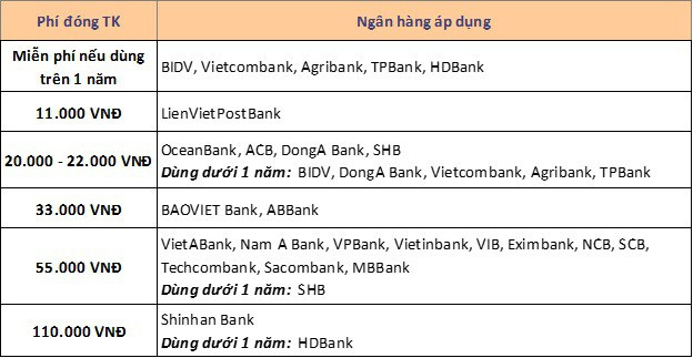 Hầu như ai cũng có tài khoản ngân hàng, vậy phí tài khoản của các ngân hàng hiện nay ra sao? - Ảnh 2.