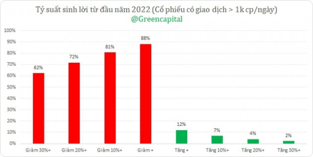 Hiệu suất đầu tư của hơn 1.000 mã chứng khoán trên thị trường từ đầu năm tới nay ra sao? - Ảnh 1.