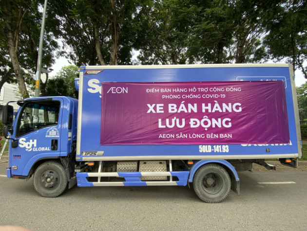 Hỗ trợ người dân Tp.HCM mua hàng thiết yếu: AEON Việt Nam triển khai siêu thị lưu động từ ngày 13/7 tại 4 điểm thuộc 3 quận - Ảnh 1.