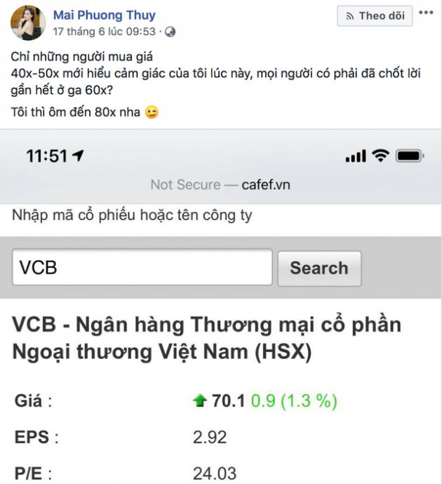 Hoa hậu Mai Phương Thúy tự nhận “đầu tư chứng khoán là nghề chính”, đang thắng lớn với cổ phiếu Vietcombank - Ảnh 2.