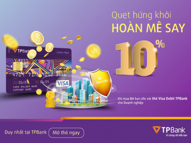 Hoàn tiền 10% khi thanh toán phí bảo hiểm Sunlife