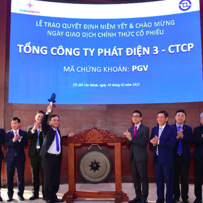 Hơn 1 tỷ cổ phiếu EVNGENCO 3 (PGV) "mở bát" niêm yết HoSE năm 2022: Thu hút nhà đầu tư và giảm tỷ lệ Nhà nước theo đúng lộ trình, thị giá bật tăng 8% phiên sáng