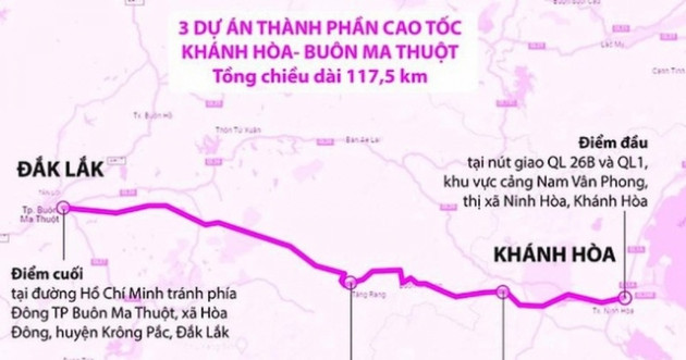 Hơn 5.300 tỷ đồng thực hiện dự án thành phần 1 cao tốc Khánh Hòa-Buôn Mê Thuột