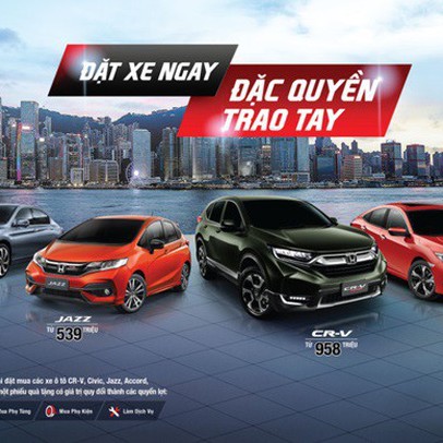 Honda Việt Nam chính thức công bố giá bán lẻ các mẫu ôtô nhập khẩu nguyên chiếc từ Thái Lan