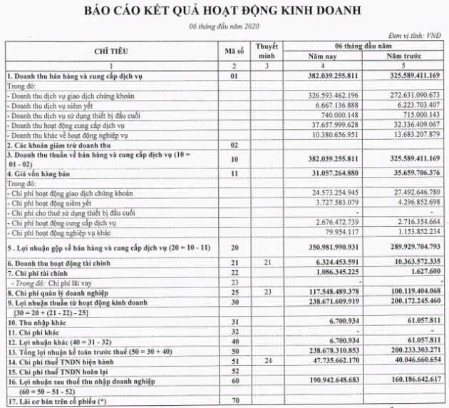 HoSE báo lãi nửa đầu năm tăng 19% lên 191 tỷ, phân nửa tài sản là tiền và tiền gửi với 1.055 tỷ đồng - Ảnh 1.