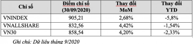 HoSE: Khối ngoại mua ròng trở lại 1.270 tỷ trong tháng 9/2020, thanh khoản tiếp đà tăng 31% - Ảnh 1.