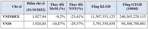 HoSE: Thanh khoản tiếp tục giảm 15%, danh sách vốn hóa tỷ USD hụt thêm 5 doanh nghiệp trong tháng 10 - Ảnh 1.