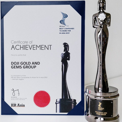 HR Asia Awards vinh danh DOJI là Nơi làm việc Tốt nhất Châu Á 2021