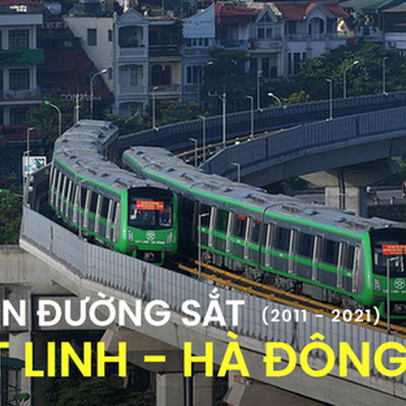 Infographic: Nhìn lại hành trình 10 năm dự án đường sắt Cát Linh - Hà Đông