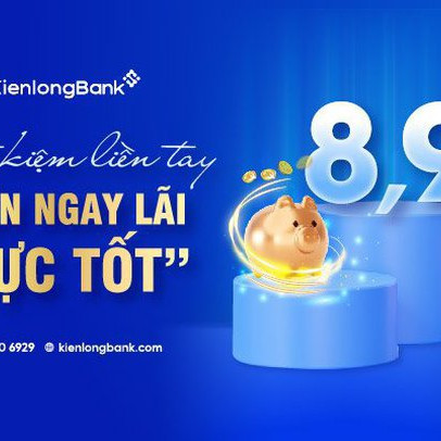 Khách hàng gửi tiết kiệm tại KienlongBank nhận lãi lên tới 8,9% cùng quà tặng