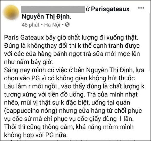 Khách hàng phát hoảng khi bánh ngọt tiệm Paris Gateaux bị nhân viên đặt thẳng xuống vỉa hè, đại diện thương hiệu lên tiếng - Ảnh 1.