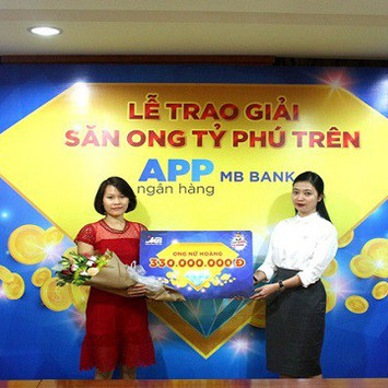 Khách hàng trúng tới 330 triệu đồng khi “săn ong tỷ phú” của App Ngân hàng MBBank