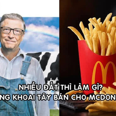 Khoai tây chiên của McDonald’s được trồng trên những cánh đồng lớn đến mức có thể nhìn thấy từ không gian của Bill Gates