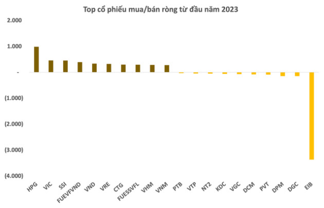 Khối ngoại miệt mài mua ròng hàng nghìn tỷ đồng cổ phiếu Việt Nam từ đầu năm 2023 - Ảnh 3.