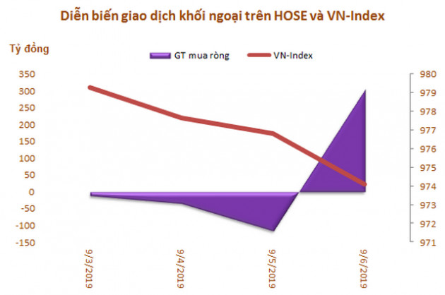 Khối ngoại mua ròng trở lại hơn 242 tỷ đồng trong tuần đầu tháng 9 nhờ đột biến giao dịch thỏa thuận