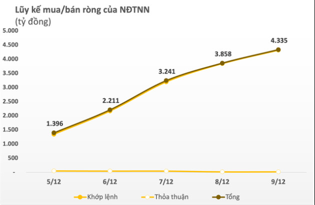 Khối ngoại tung thêm 4.300 tỷ đồng mua ròng trong tuần 5-9/12, cổ phiếu nào được gom mạnh nhất? - Ảnh 1.