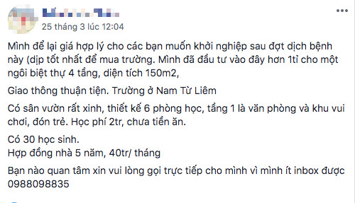 Không có nguồn thu suốt 2 tháng, nhiều trường mầm non tư thục trên cả nước phải đóng cửa, sang nhượng giữa dịch Covid - Ảnh 1.