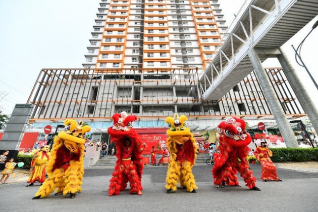 Khu đô thị, chung cư rộn ràng tràn ngập sắc xuân đón Tết Canh Tý - Ảnh 10.